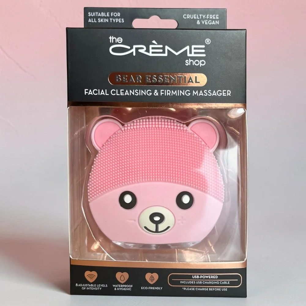 The Creme Shop Bear Essential Facial Cleansing Firming Massager Pink BCCK7012